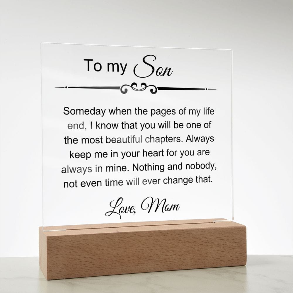To My Amazing Son - Always Keep Me In Your Heart - Square Acrylic Plaque
