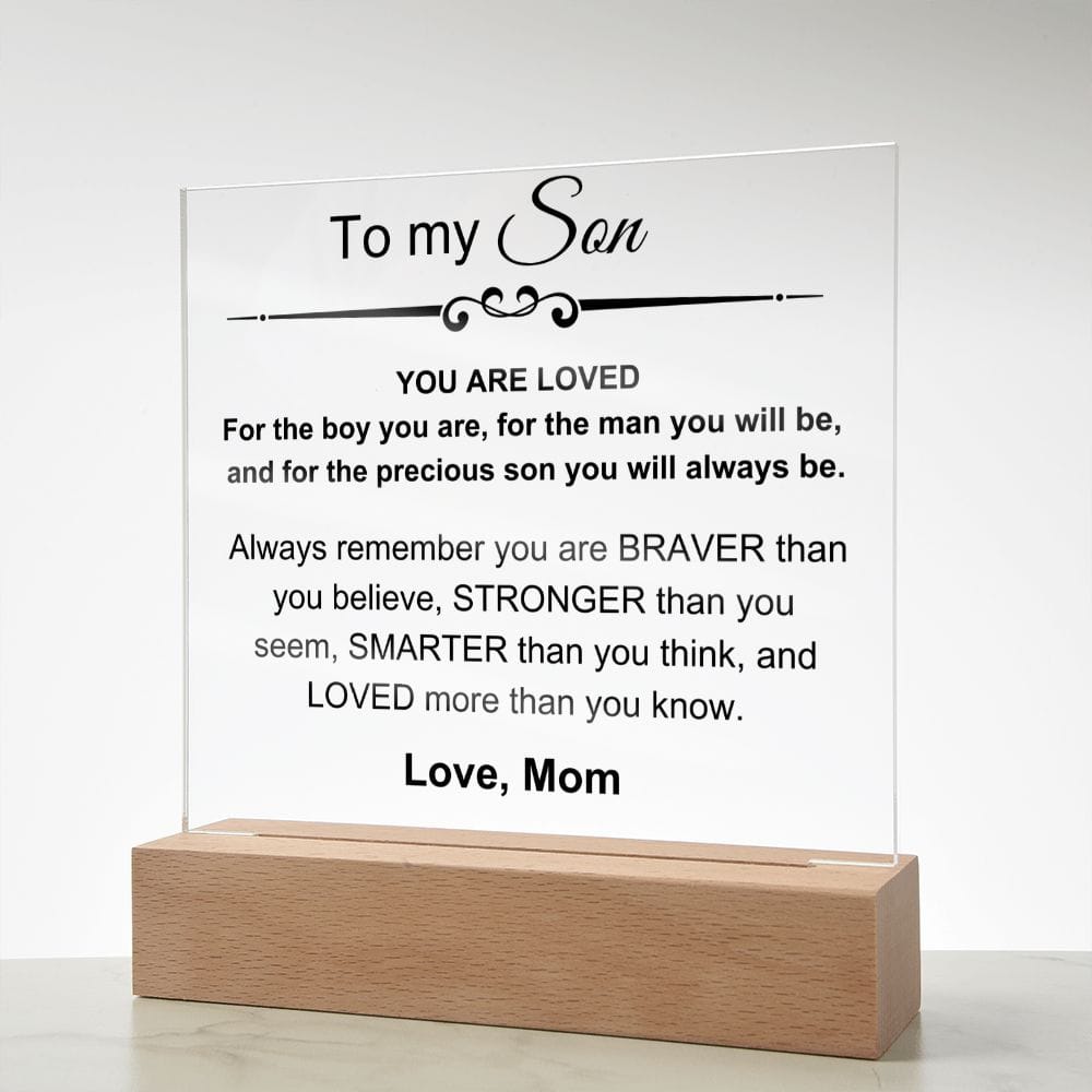 To My Amazing Son - You Are Stronger Than You Believe - Square Acrylic Plaque