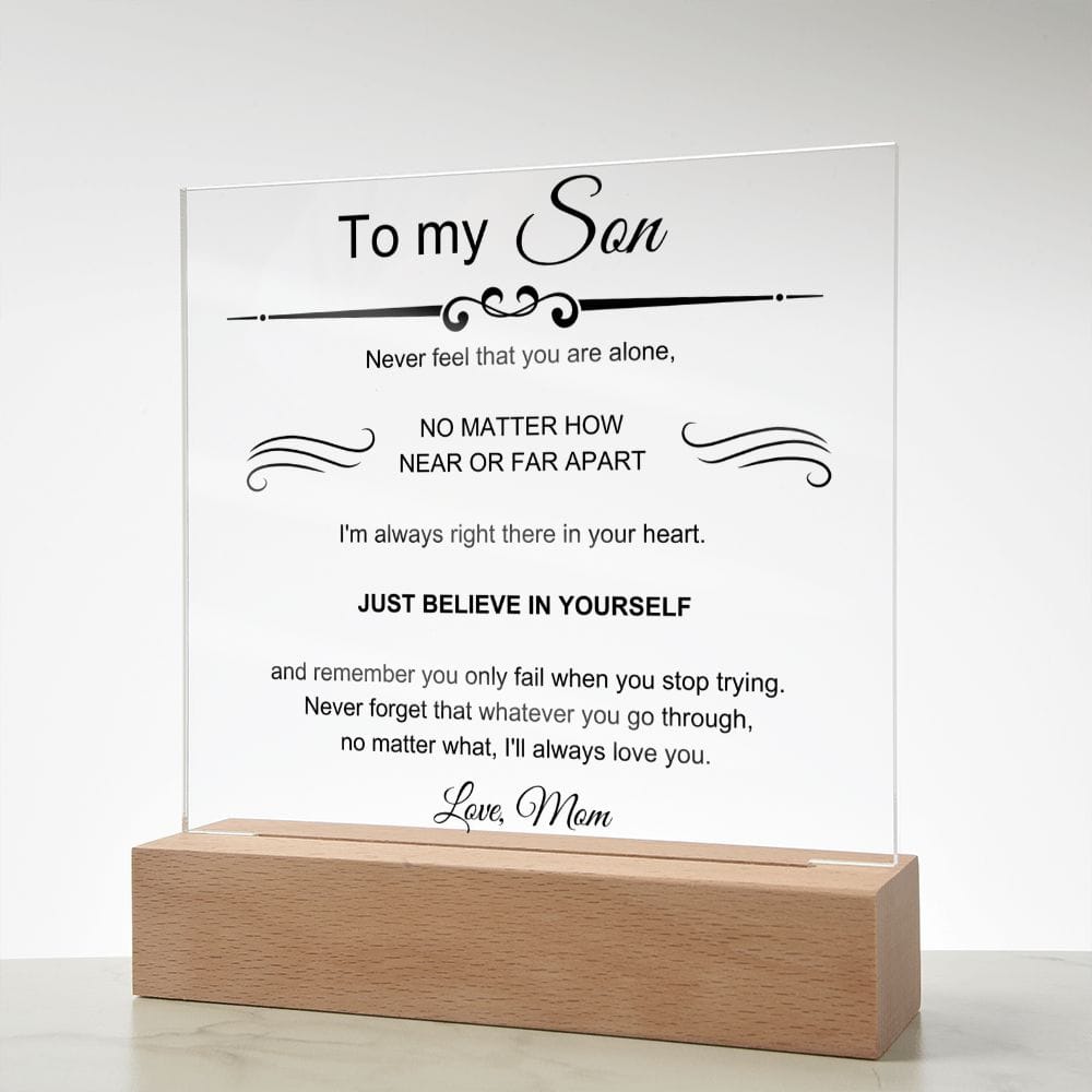 To My Amazing Son - I'll Always Love You - Square Acrylic Plaque