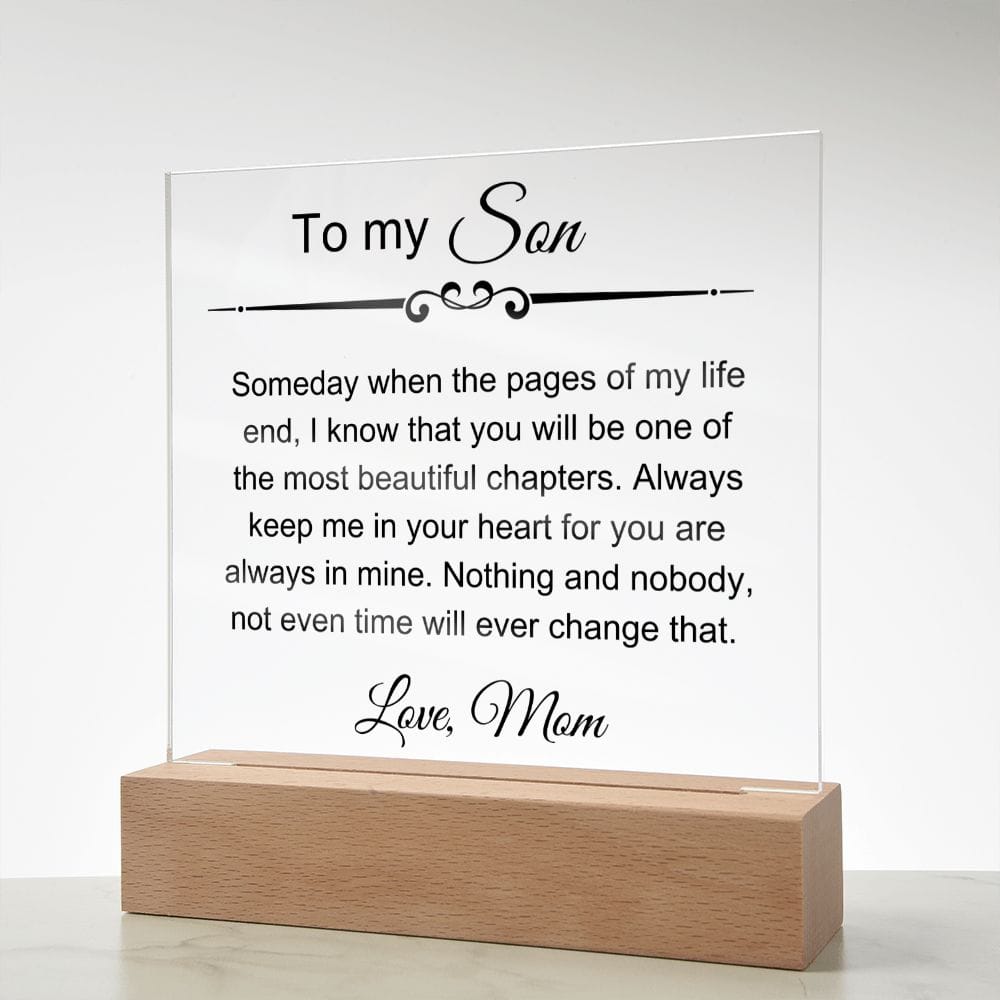To My Amazing Son - Always Keep Me In Your Heart - Square Acrylic Plaque