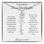 To My Amazing Bonus Granddaughter - Love You So Much - Birth Flower Name Necklace