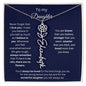 To My Daughter | I Love You | Birth Flower Name Necklace