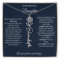 To My Beautiful Daughter | Laugh, Love, Live | Birth Flower Name Necklace