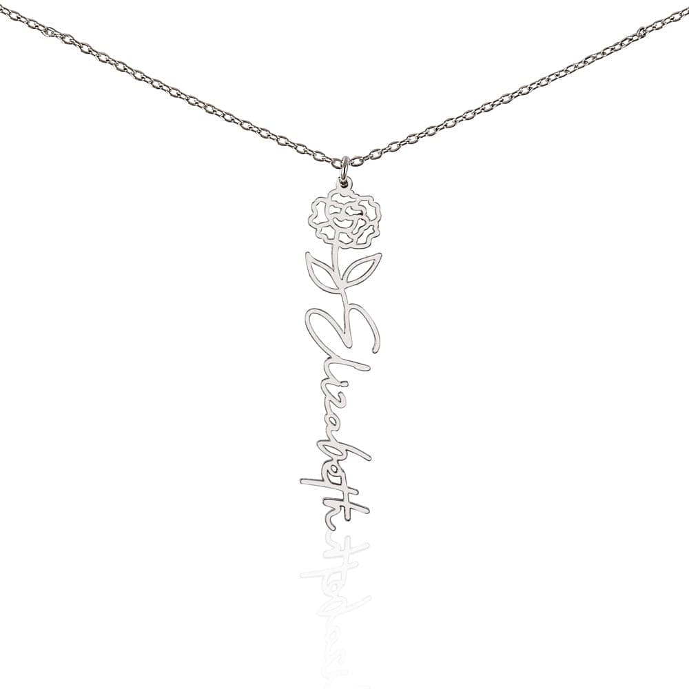 Wishing You A Birthday That's As Wonderful As You Are | Flower Name Necklace