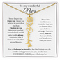 To My Wonderful Niece - Birth Flower Name Necklace
