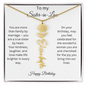 To My Sister In Law | Happy Birthday | Birth Flower Name Necklace