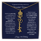 Happy 50th Birthday - Personalized Birth Flower Name Necklace with Message Card