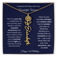 Happy 53rd Birthday - Personalized Birth Flower Name Necklace with Message Card