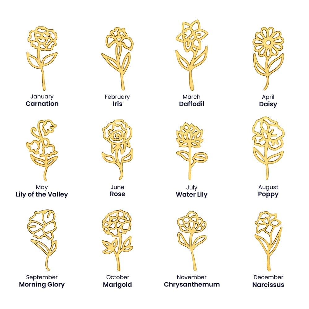 Wishing You A Birthday That's As Wonderful As You Are | Flower Name Necklace