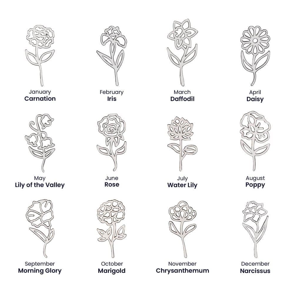 Wishing You A Birthday That's As Wonderful As You Are | Flower Name Necklace