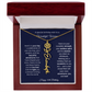 Happy 50th Birthday - Personalized Birth Flower Name Necklace with Message Card