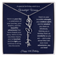 Happy 50th Birthday - Personalized Birth Flower Name Necklace with Message Card
