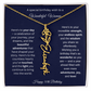 Happy 50th Birthday - Personalized Birth Flower Name Necklace with Message Card