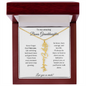 To My Amazing Bonus Granddaughter - Love You So Much - Birth Flower Name Necklace