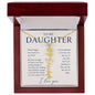 To My Daughter | I Love You | Personalized Birth Flower Name Necklace