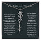 No Rain - No Flowers - Never Forget That I Love You | Birth Flower Name Necklace *