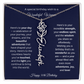 Happy 50th Birthday - Personalized Birth Flower Name Necklace with Message Card