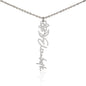 Inhale Peace, Exhale Worry | Breathe. Trust. Bloom | Birth Flower Name Necklace