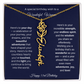 Happy 53rd Birthday - Personalized Birth Flower Name Necklace with Message Card
