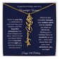 Happy 50th Birthday - Personalized Birth Flower Name Necklace with Message Card