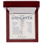 To My Daughter | I Love You | Personalized Birth Flower Name Necklace
