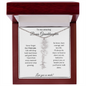 To My Amazing Bonus Granddaughter - Love You So Much - Birth Flower Name Necklace