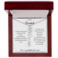 To My Friend | I'm So Grateful For You | Birth Flower Name Necklace