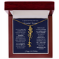 Happy 50th Birthday - Personalized Birth Flower Name Necklace with Message Card