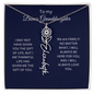 To My Bonus Granddaughter - We Are Family - Birth Flower Name Necklace