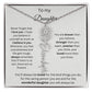 To My Daughter - Never Forget - Birth Flower Name Necklace