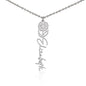 To My Amazing Bonus Granddaughter - Love You So Much - Birth Flower Name Necklace