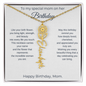 To My Special Mom On Her Birthday | You're Appreciated | Birth Flower Name Necklace