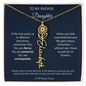 To My Badass Daughter | You Are Unstoppable | Flower Name Necklace