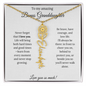 To My Amazing Bonus Granddaughter - Love You So Much - Birth Flower Name Necklace