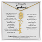 To A Beautiful Graduate - Celebrate This Moment - Flower Name Necklace