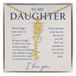 To My Daughter | I Love You | Personalized Birth Flower Name Necklace