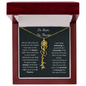 No Rain, No Flowers - Never Feel That You Are Alone - Birth Flower Name Necklace