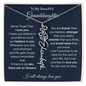 To My Beautiful Granddaughter | I Will Always Love You | Personalized Birth Flower Name Necklace