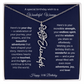 Happy 50th Birthday - Personalized Birth Flower Name Necklace with Message Card