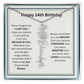 Personalized 14th Birthday Flower Name Necklace Gift