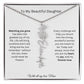 To My Beautiful Daughter | With All My Love | Flower Name Necklace