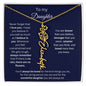 To My Daughter | I Love You | Birth Flower Name Necklace