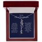 To My Bonus Granddaughter - We Are Family - Birth Flower Name Necklace