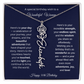 Happy 50th Birthday - Personalized Birth Flower Name Necklace with Message Card