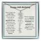 Personalized 14th Birthday Flower Name Necklace Gift