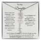 To My Daughter - Never Forget - Birth Flower Name Necklace