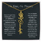 No Rain - No Flowers - Never Forget That I Love You | Birth Flower Name Necklace