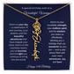 Happy 50th Birthday - Personalized Birth Flower Name Necklace with Message Card