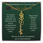 Congrats On Your Master's Degree | Birth Flower Name Necklace