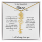 To My Beautiful Niece | I Will Always Love You | Flower Name Necklace